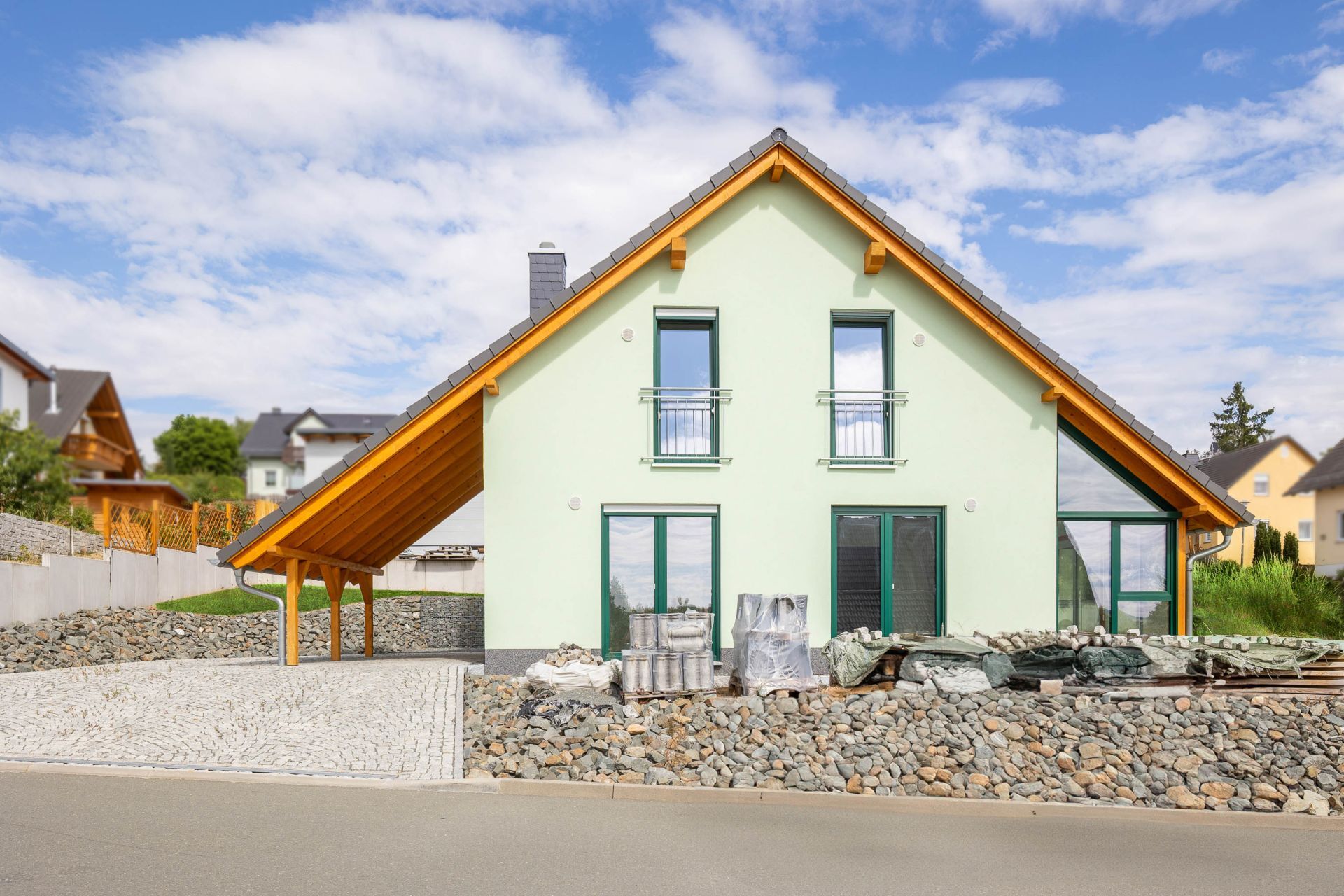 Immobilienangebot - Saalburg-Ebersdorf - Häuser - Gelegenheit: Neubau Erstbezug, Fußbodenheizung
