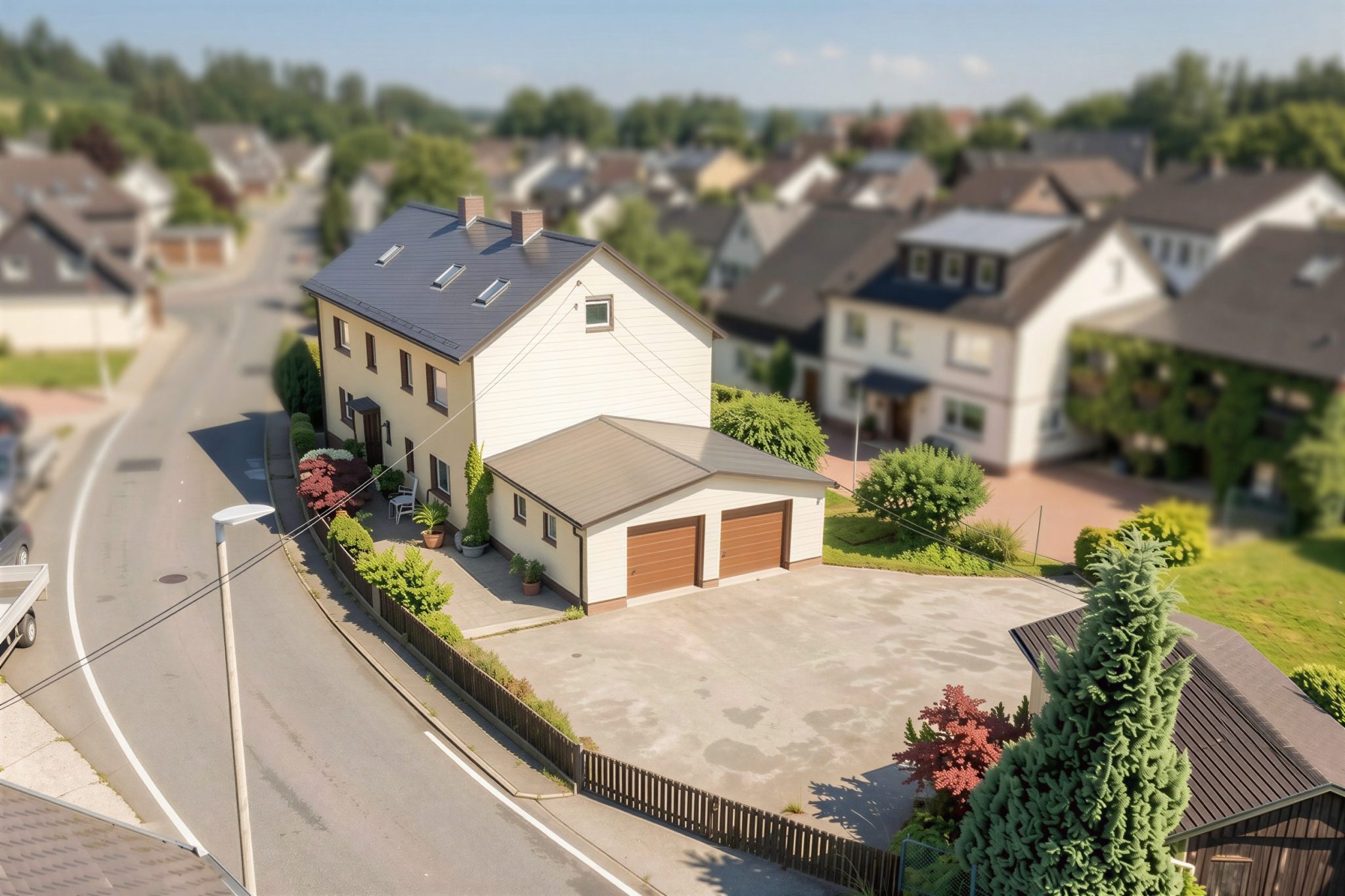 Immobilienangebot - Geroldsgrün Steinbach - Häuser - 4km von Bad Steben, 1-2 Familien-Haus mit 2 Garagen und Werkstatt