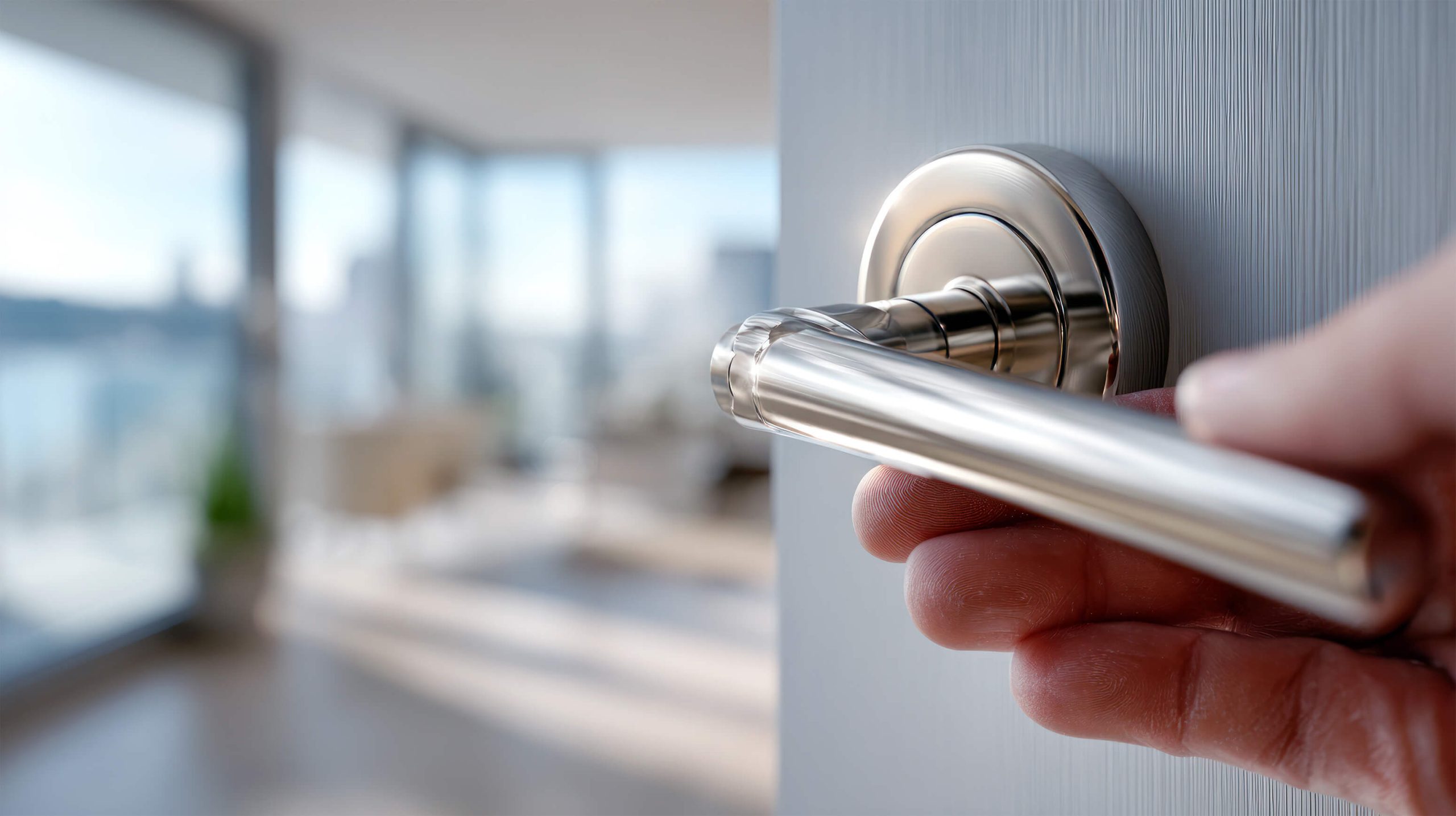Diskret wird eine Wohnungstür geöffnet Diskret wird eine Wohnungstür geöffnet_Secret Sale Verkauf