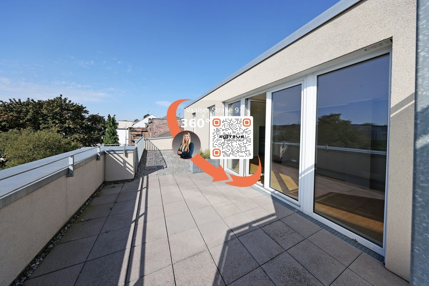 Immobilienangebot - Aachen - Alle - Exklusive 2-Zimmer-Penthousewohnung mit großer Süd-Dachterrasse und Panoramablick am Westpark!
