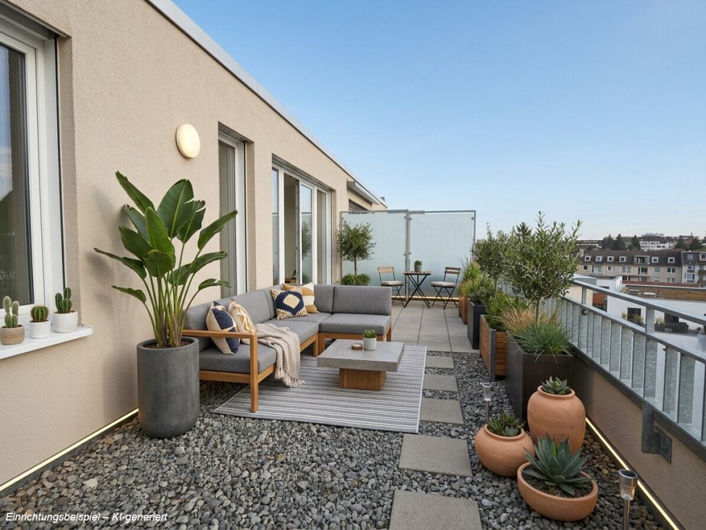 Immobilienangebot - Aachen - Alle - Sonnige Aussichten: Bezugsfreie 2-Zimmer-Penthousewohnung mit großzügiger Dachterrasse in Aachen!