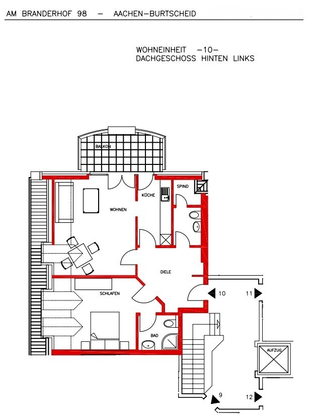 Immobilienangebot - Aachen - Alle - Senioren Aufgepasst: Gemütliche 2 Zimmer-Wohnung mit Balkon & Blick über die Kaiserstadt!