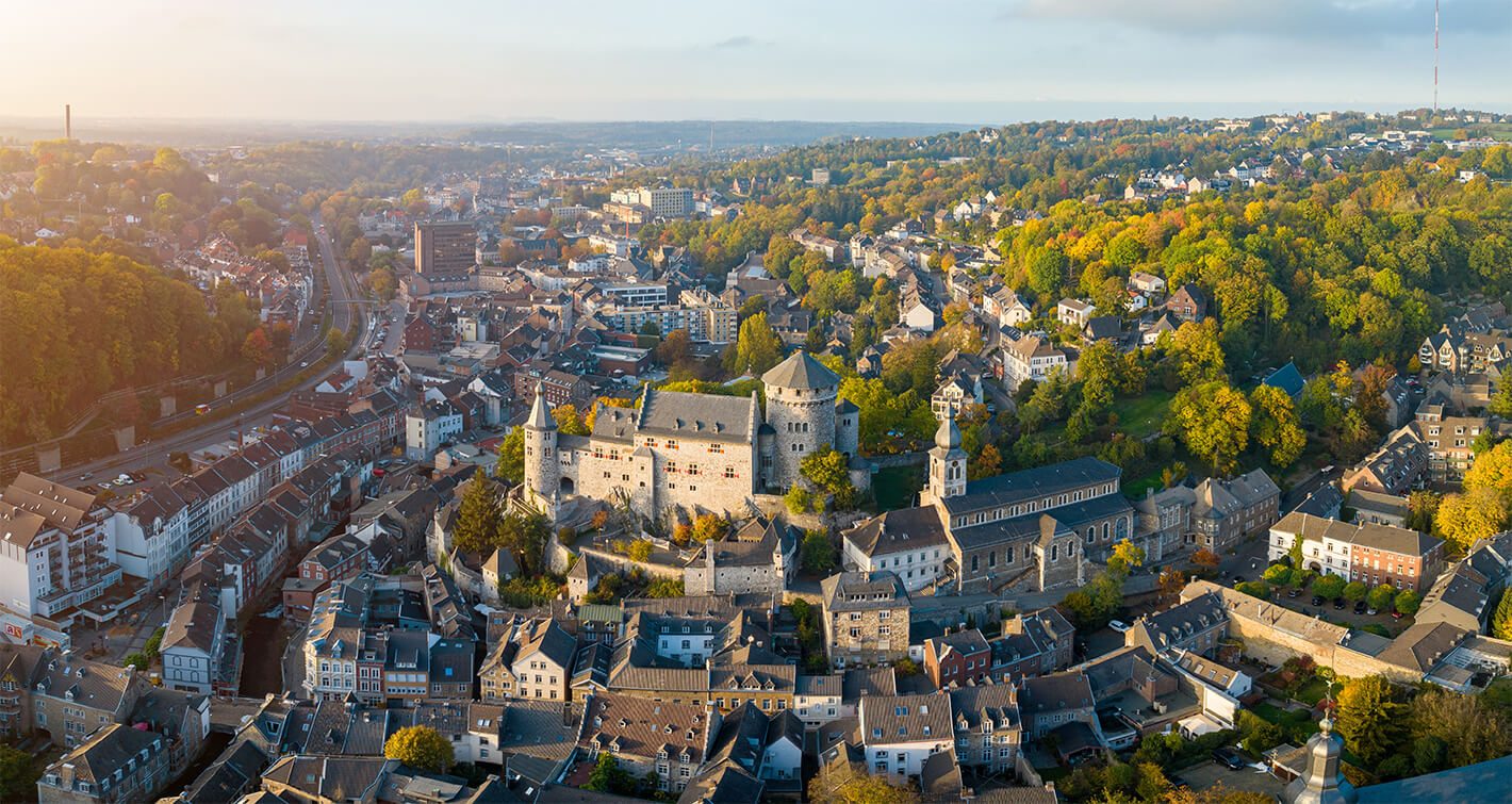 Blick auf Stolberg. Immobilienmarkt in Stolberg.