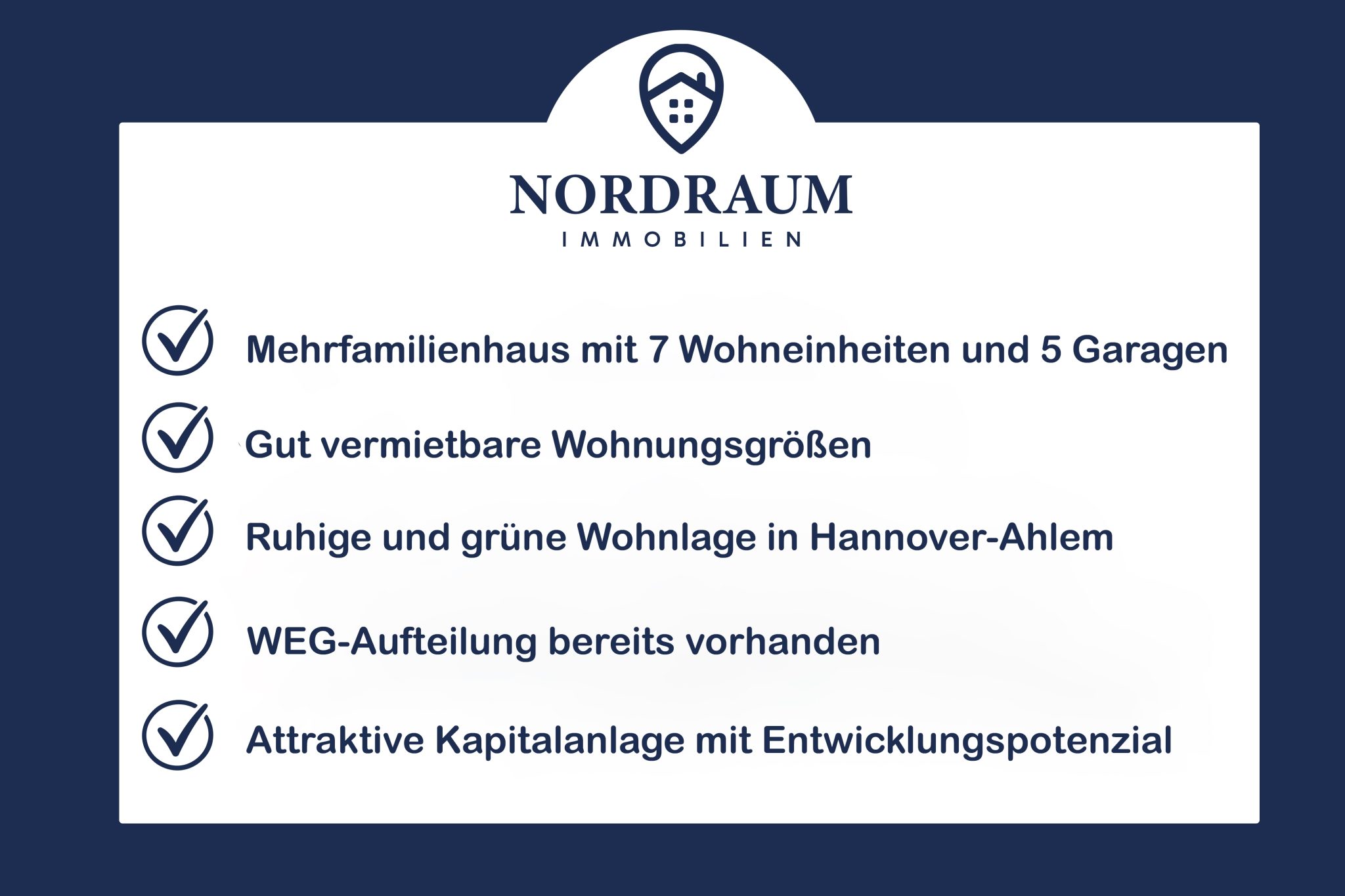 Immobilienangebot - Hannover - Alle - Nach WEG geteiltes Mehrfamilienhaus mit 7 Wohneinheiten in guter Lage von Hannover Ahlem