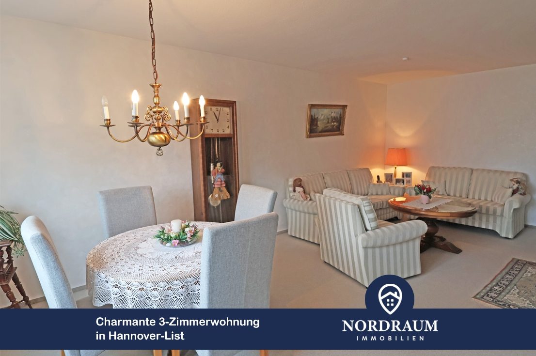 Immobilienangebot - Hannover - Alle - Charmante 3-Zimmerwohnung in Hannover-List