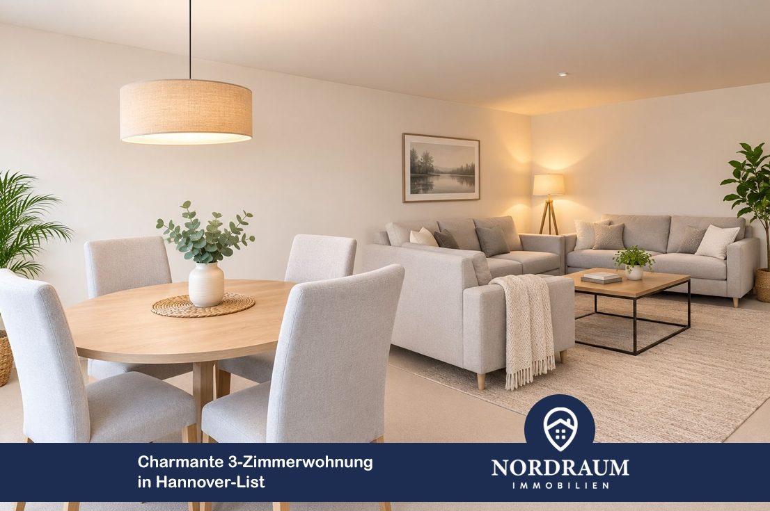 Immobilienangebot - Hannover - Alle - Charmante 3-Zimmerwohnung in Hannover-List