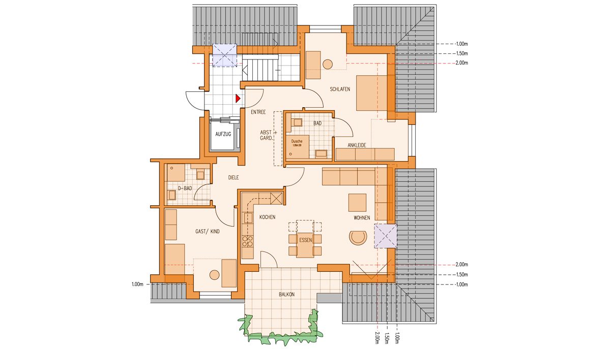 3-Zimmer_108qm Grundriss 3 Zimmmer Wohnung mit 108 qm