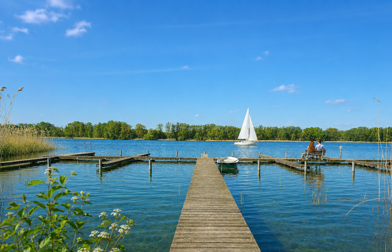 Immobilienangebot - Neuruppin OT Oberseehof - Alle - Zwischen Natur und Kreativität: EFH mit Atelier/Werkstatt und Bootssteg
