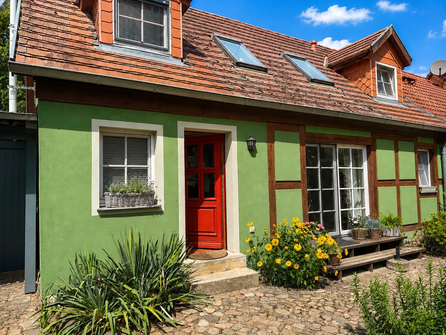 Immobilienangebot - Wustrau - Alle - Verstecktes Kleinod mit Vorderhaus, ausgebauter Remise und großem Garten