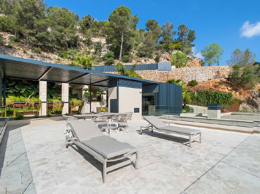 Immobilienangebot - Mallorca (Son Vida)  - Alle - Exklusive Neubauvilla mit Gästeapartment, Wellnessbereich und Meerblick in Son Vida