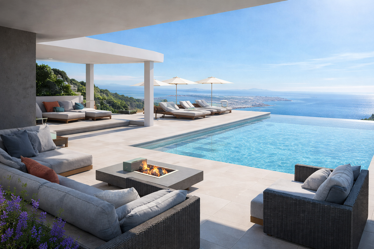 Immobilienangebot - Mallorca (Son Vida) - Grundstücke - Exklusives Baugrundstück mit Panoramablick auf die Bucht von Palma in privilegierter Wohnlage nahe Palma