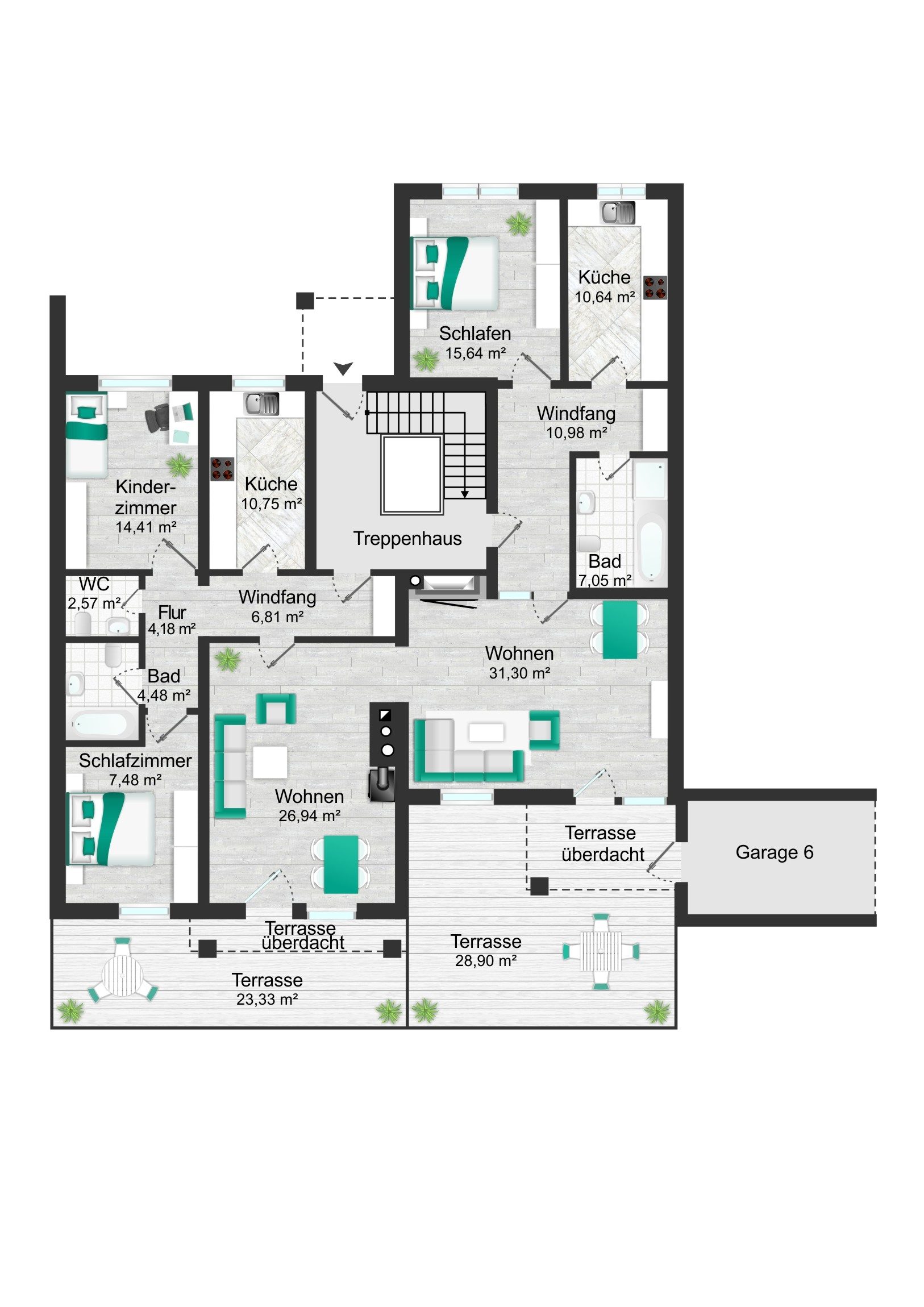 Immobilienangebot - Hannover - Alle - Seltene Gelegenheit in Bothfeld –  großzügige 5-Zimmer-Wohnung mit zwei Terrassen in ruhiger Lage