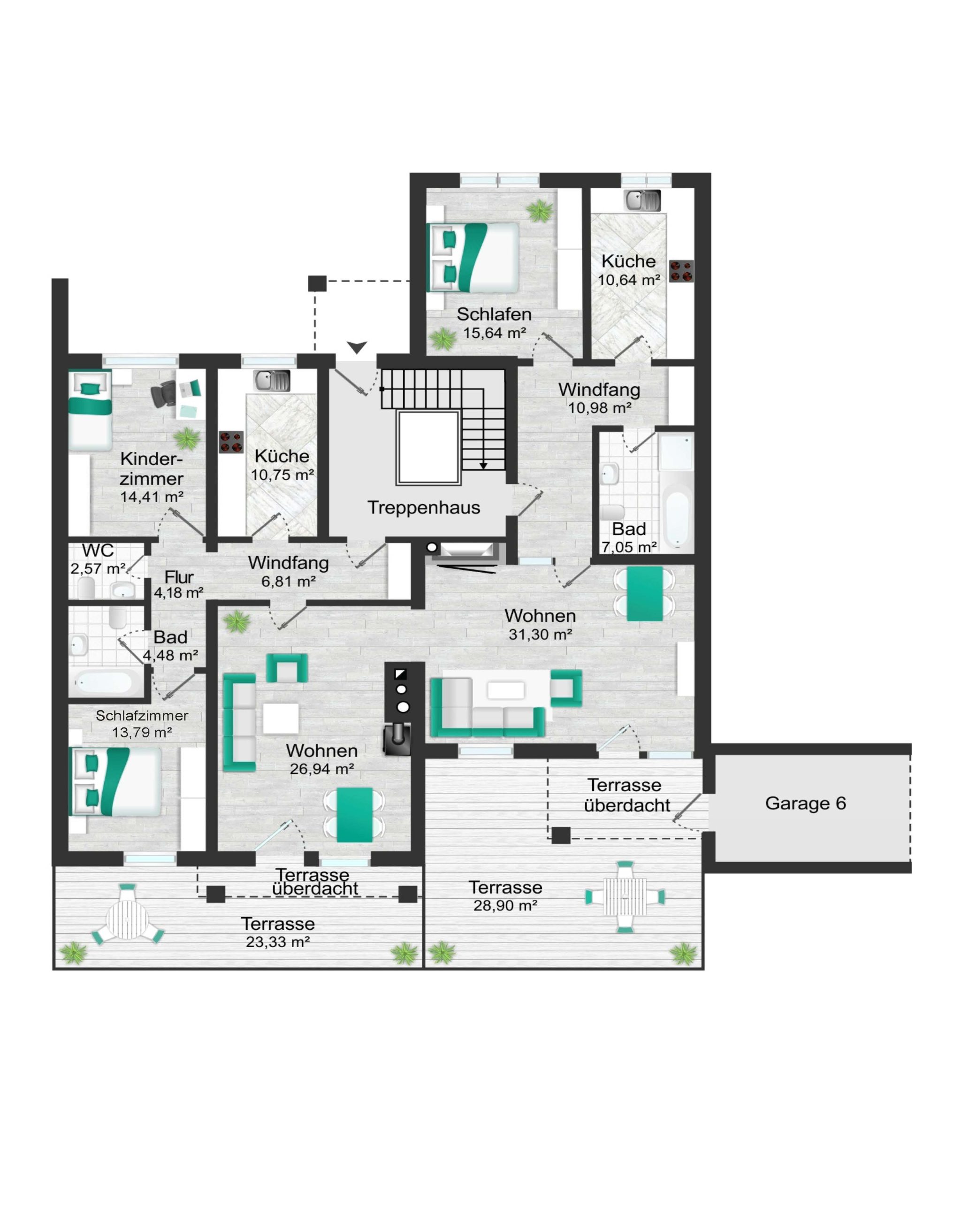 Immobilienangebot - Hannover - Alle - Seltene Gelegenheit in Bothfeld –  großzügige 5-Zimmer-Wohnung mit zwei Terrassen in ruhiger Lage
