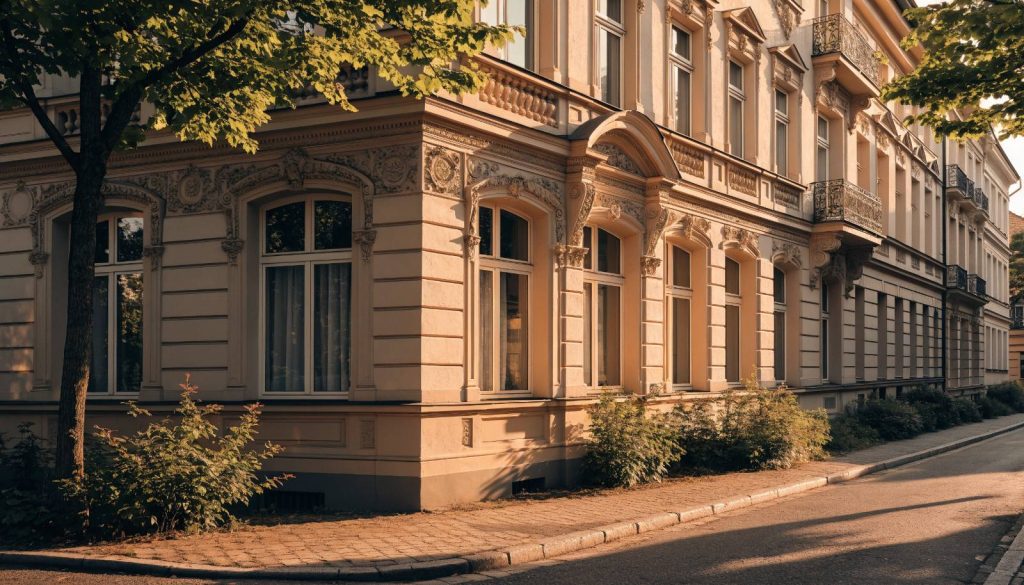 Altbau-Fassade einer Villa in Köln