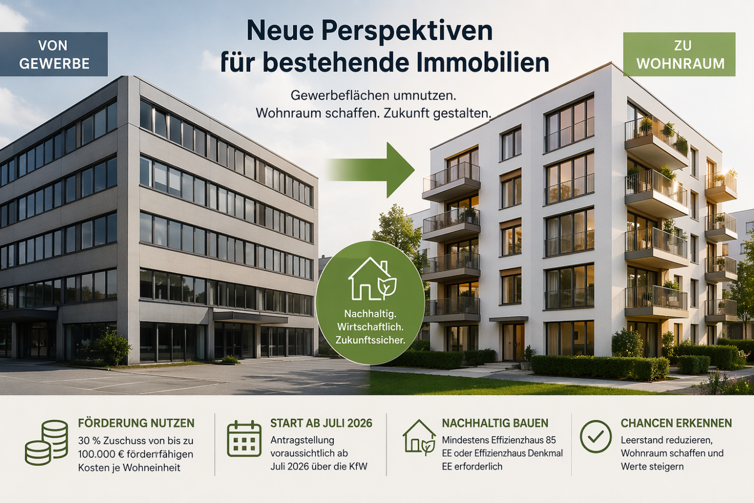 Neue Chancen für leer-stehende Gewerbeflächen