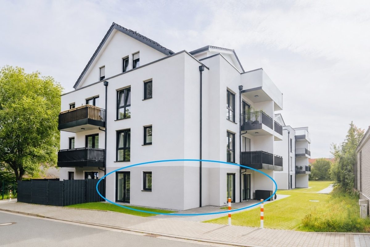 Immobilienangebot - Schloß Holte-Stukenbrock - Alle - Neubau-Komfort auf einer Ebene! 2-Zimmer-Eigentumswohnung mit TG-Stellplatz