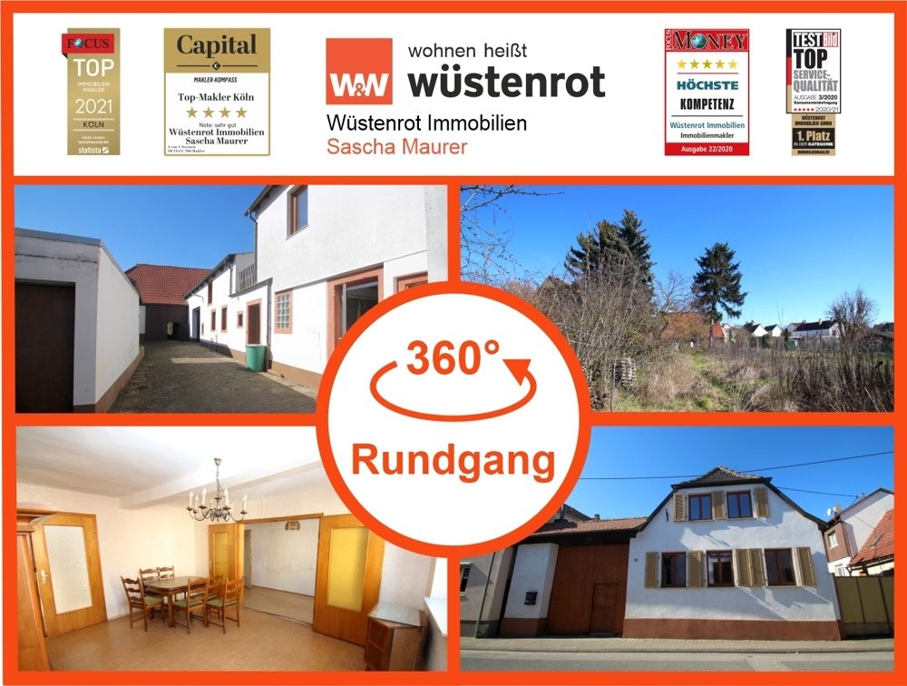 Immobilienangebot - Großniedesheim - Alle - VERKAUFT: Handwerkerhaus mit Potenzial auf großem Grundstück  - Scheune Anbau mit Ausbaureserven