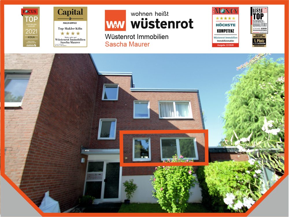 Immobilienangebot - Hürth / Efferen - Alle - VERKAUFT: TOP Gelegenheit: Gut geschnittene 2-Zimmer-Wohnung mit Garten - Schwimmbad- und Sauna- Mitbenutzung in Hürth-Efferen