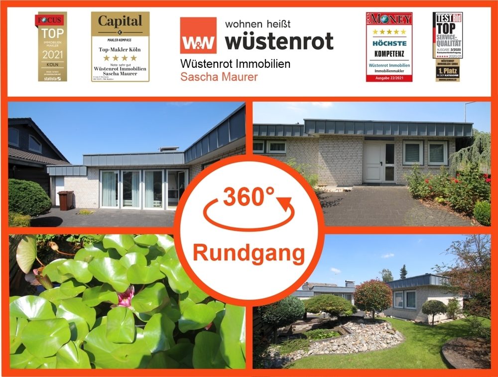 Immobilienangebot - Pulheim - Alle - VERKAUFT: Gepflegter Bungalow mit großer Terrasse - Für den Landeanflug Ihrer Freunde.