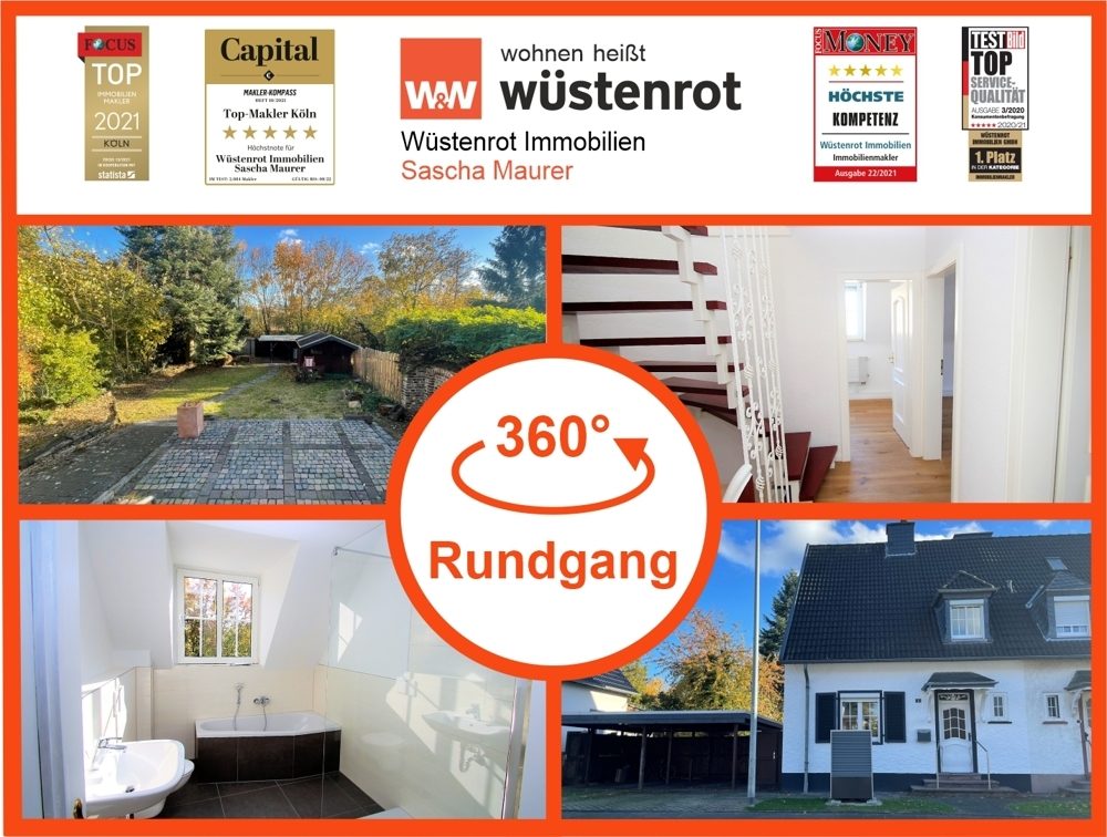 Immobilienangebot - Wesseling - Alle - VERKAUFT: MIT 3D: Sanierte Doppelaushälfte mit toller Raumaufteilung und großem Garten
