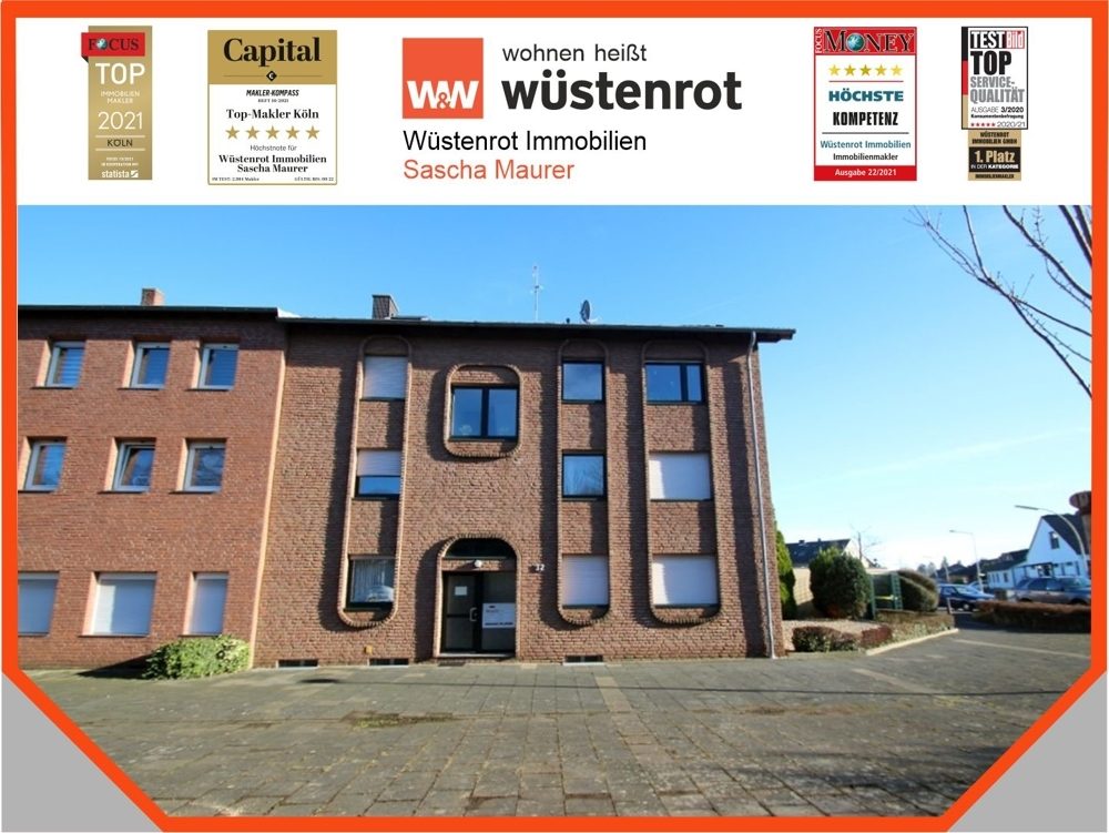 Immobilienangebot - Frechen / Habbelrath - Alle - Verkauft: Mit 3D: Sofort frei - Gut geschnittene Eigentumswohnung in TOP gepflegten Mehrfamilienhaus!