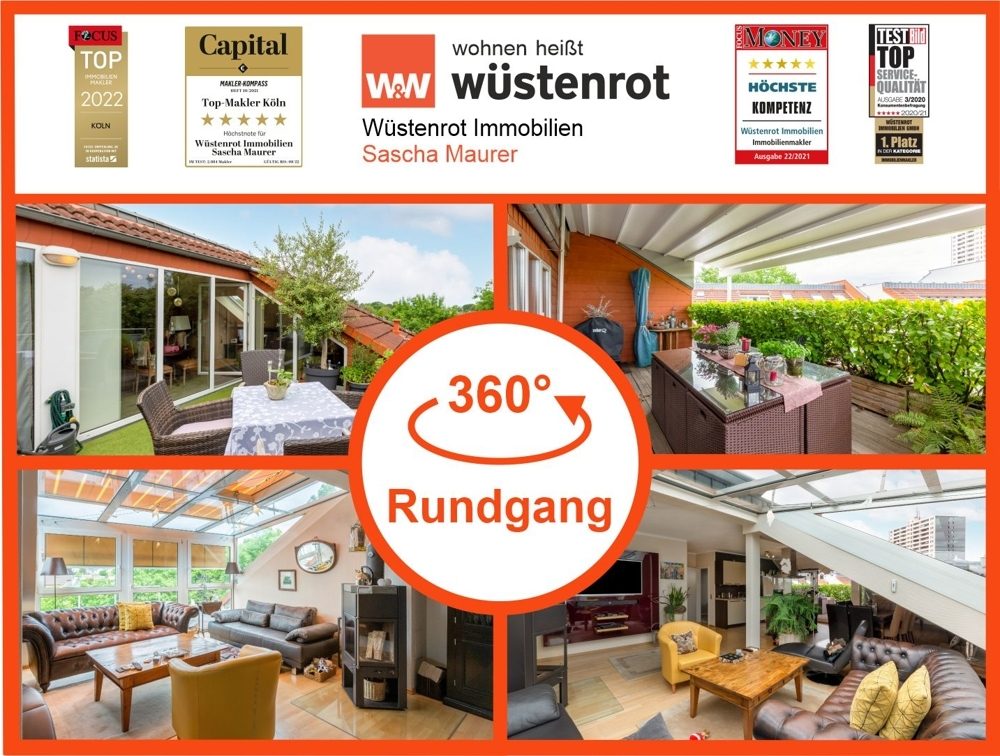 Immobilienangebot - Erftstadt / Liblar - Alle - VERKAUFT: Mit 3D: Exklusive Penthouse-Wohnung über den Dächern von Erftstadt-Liblar mit vielen Möglichkeiten!