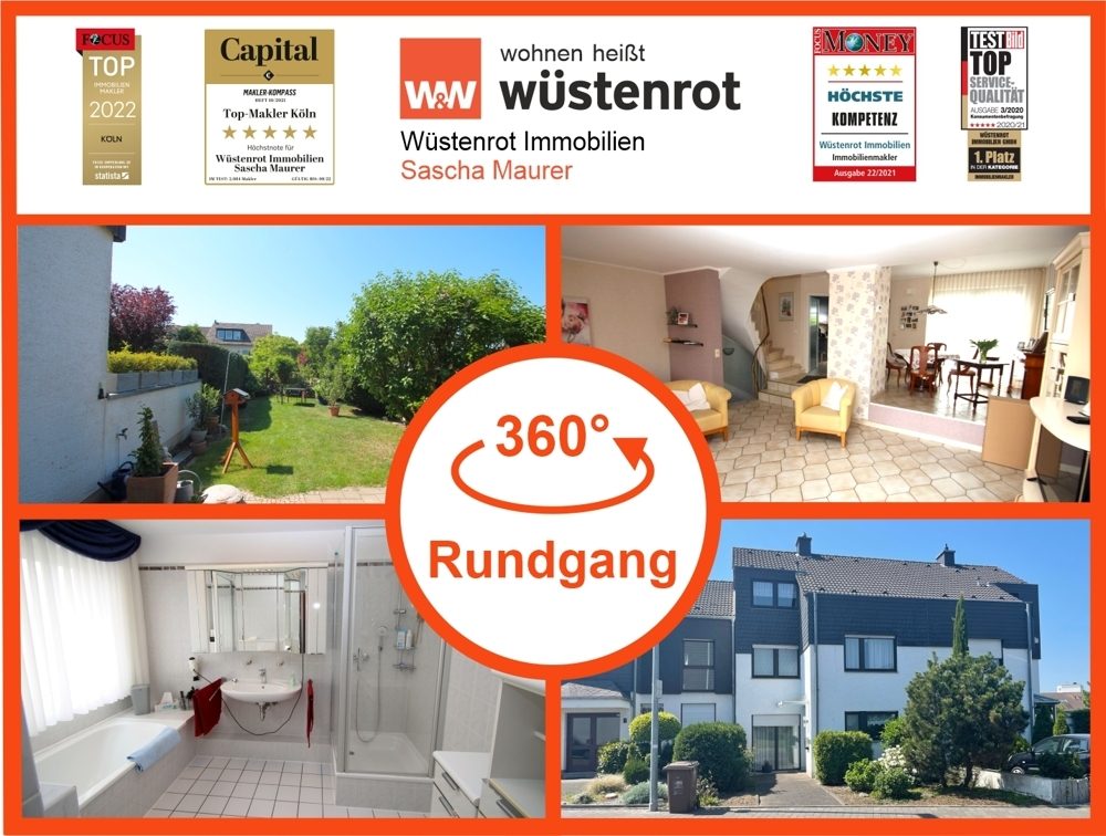 Immobilienangebot - Wesseling - Alle - VERKAUFT: Mit 3D: Attraktive Doppelhaushälfte mit Sonnengarten!
Dachgeschoss zum Ausbau vorbereitet!