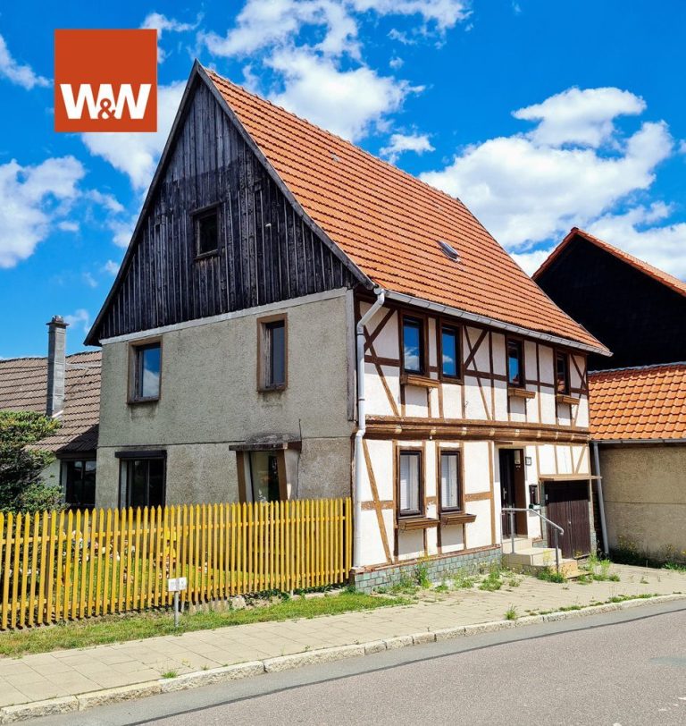 Immobilienangebot - Harzgerode - Alle - Harzgerode/ Neudorf- sanierungsbedürftiges Fachwerkhaus mit großen Garten