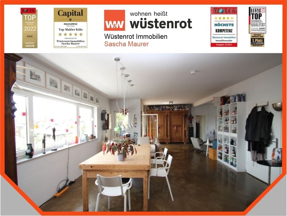 Immobilienangebot - Köln / Kalk - Alle - VERKAUFT: Mit 3D: Moderne Traumwohnung über den Dächern von Köln - mit Domblick!