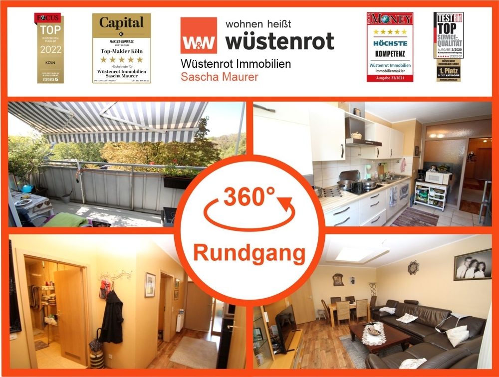 Immobilienangebot - Köln - Alle - Mit 3D: Zur Eigennutzung oder als Kapitalanlage: TOP gepflegte Eigentumswohnung mit Balkon!
