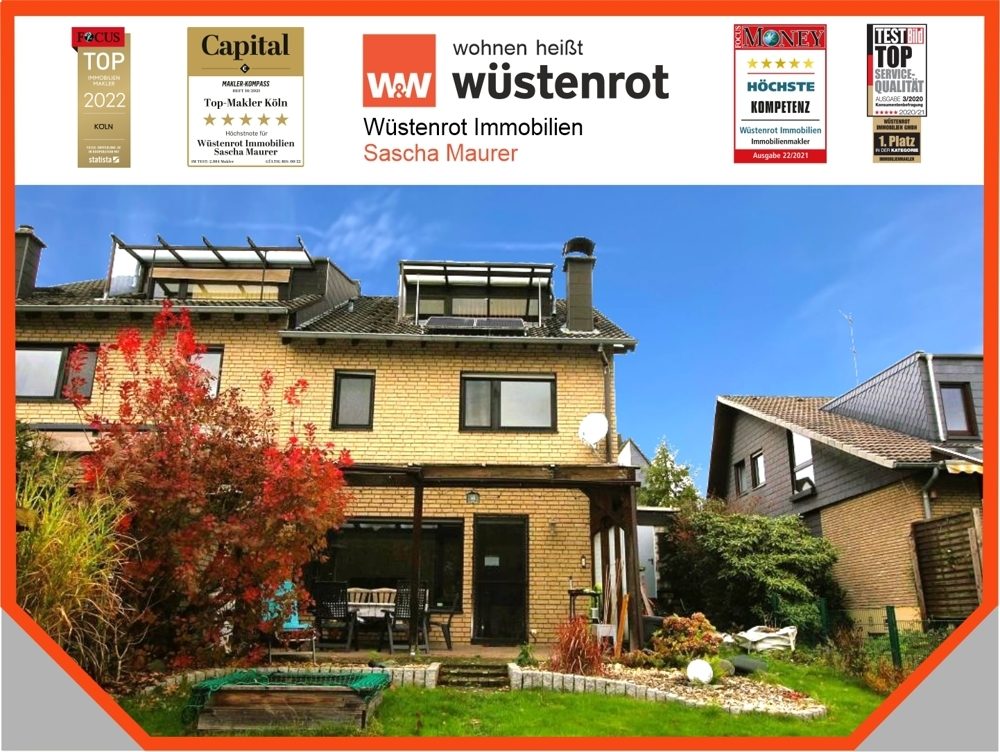 Immobilienangebot - Leichlingen (Rheinland) / Unterbüscherhof - Alle - VERKAUFT:Raumwunder! Hochwertige Doppelhaushälfte mit Garage und Sonnengarten in ruhiger, begehrter Lage!