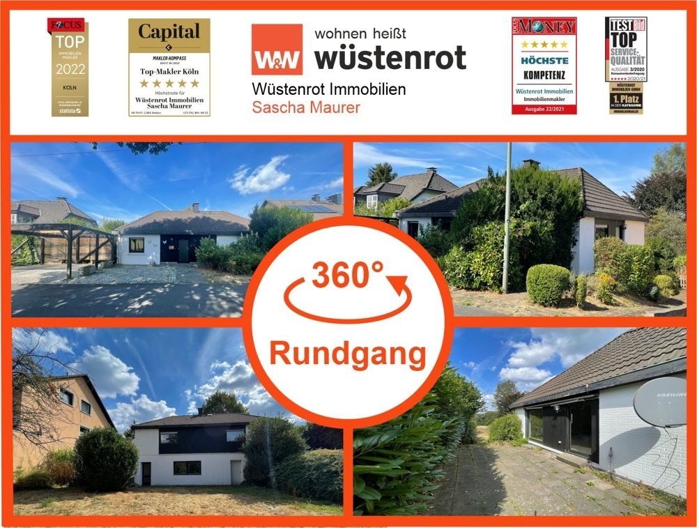 Immobilienangebot - Much-Eckhausen - Alle - Mit 3D: Gestalten Sie Ihren Wohntraum: Bungalow mit Potenzial und großem Grundstück!