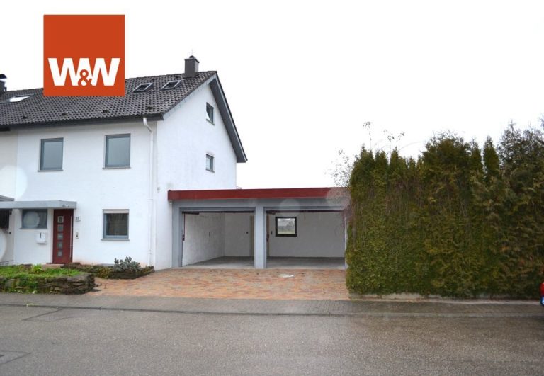 Immobilienangebot - Tiefenbronn - Alle - Familienfreundliche Doppelhaushälfte mit Doppelgarage und schönem Garten am Feldrand zu vermieten