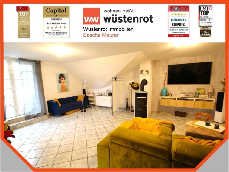 Immobilienangebot - Bergheim - Alle - Bergheim Glessen: Top gepflegte Dachgeschoss- Terrassenwohnung mit Stellplatz in beliebter Wohnlage!