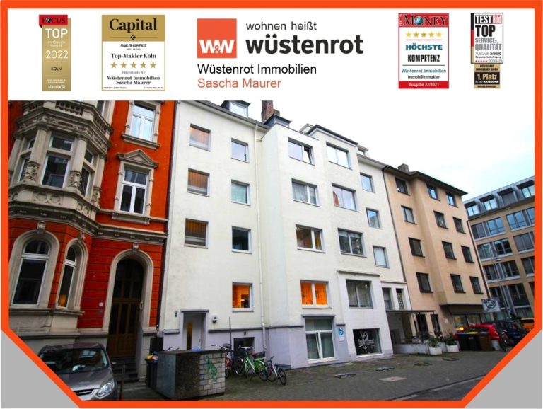 Immobilienangebot - Köln - Alle - Top Lage im Stadtgarten-Viertel: Renovierte 3 Zimmer mit Innenhof-Terrasse. Einziehen und Wohlfühlen!