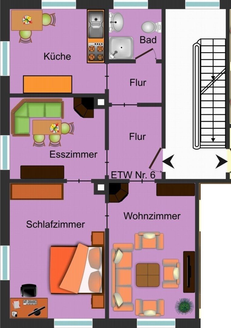 Immobilienangebot - Freudenstadt - Alle - Schöne, renovierte 3-Zi.-Wohnung im 2. OG zentral in FDS, frei ab 01.06.2023