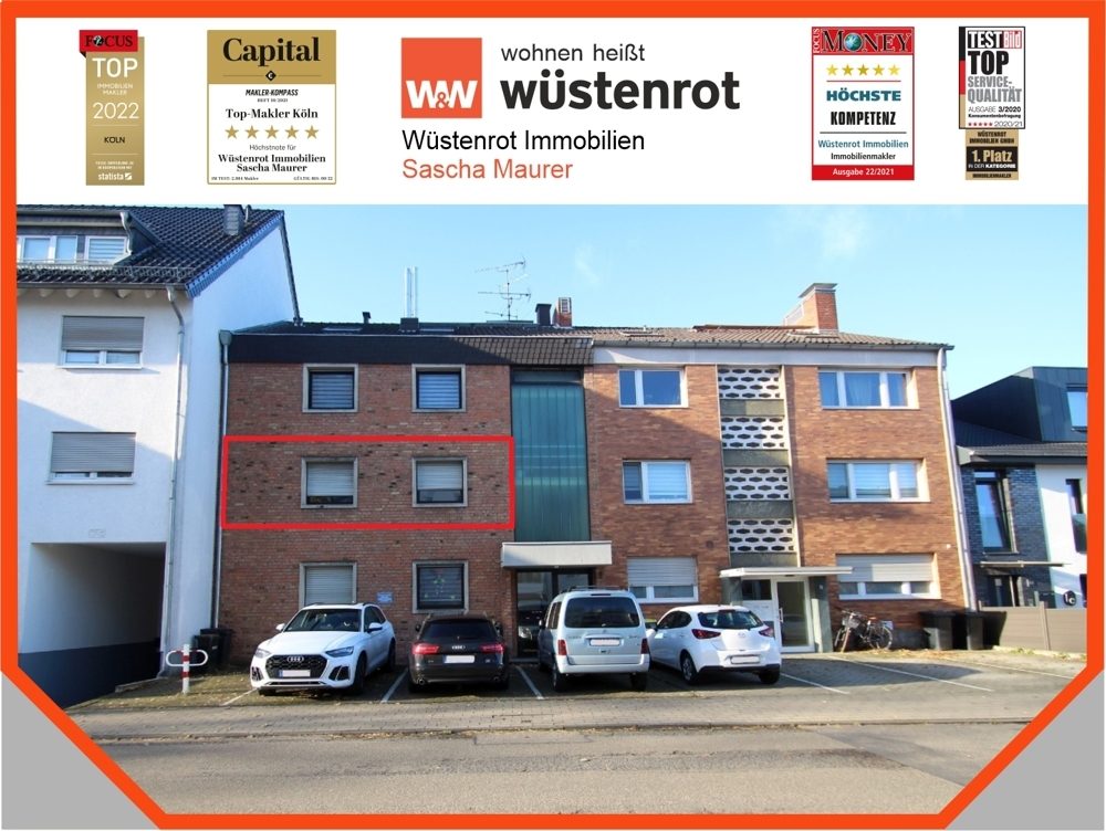 Immobilienangebot - Köln - Alle - VERKAUFT: Mit 3D: Großzügige und renovierungsbedürftige Etagenwohnung mit großer Sonnen-Dachterrasse - Ihr neues Zuhause mit Charme.