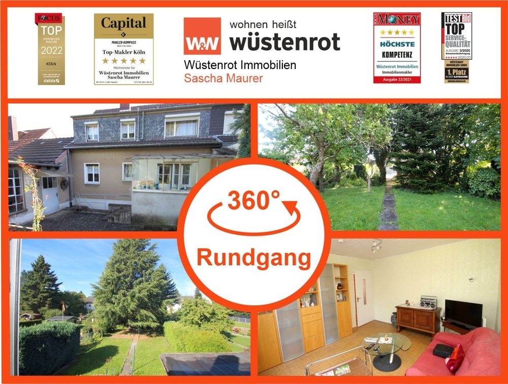 Immobilienangebot - Brühl - Alle - Mit virtuellem Rundgang: Ein-/ Zweifamilienhaus mit großem Grundstück - Fußläufig zur Straßenbahn.