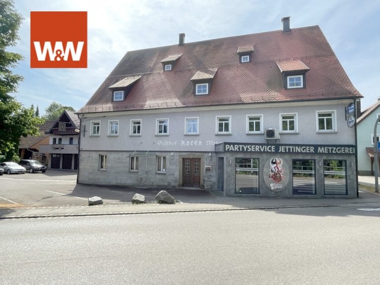 Immobilienangebot - Heuchlingen - Alle - Historisches Gebäude, mit Gaststätte, Festsaal, Metzgerei und weiteren Nebengebäuden zu verkaufen