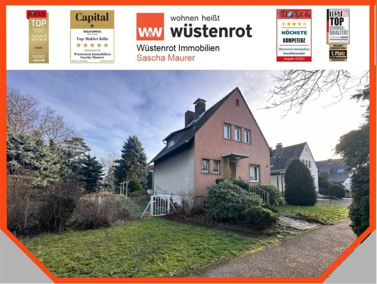 Immobilienangebot - Köln - Alle - Zum Grundstückspreis: Freistehendes Einfamilienhaus 
mit überdachter Terrasse und großem Garten!