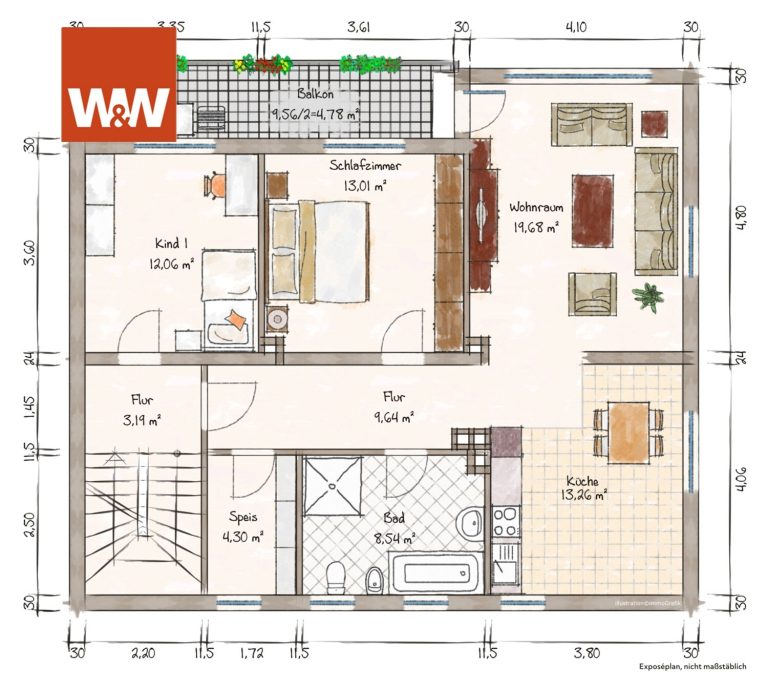 Immobilienangebot - Weitnau / Kleinweiler - Alle - Attraktive Maisonette - Wohnung mit Balkon, Gartengrundstück und 2 Einzelgaragen