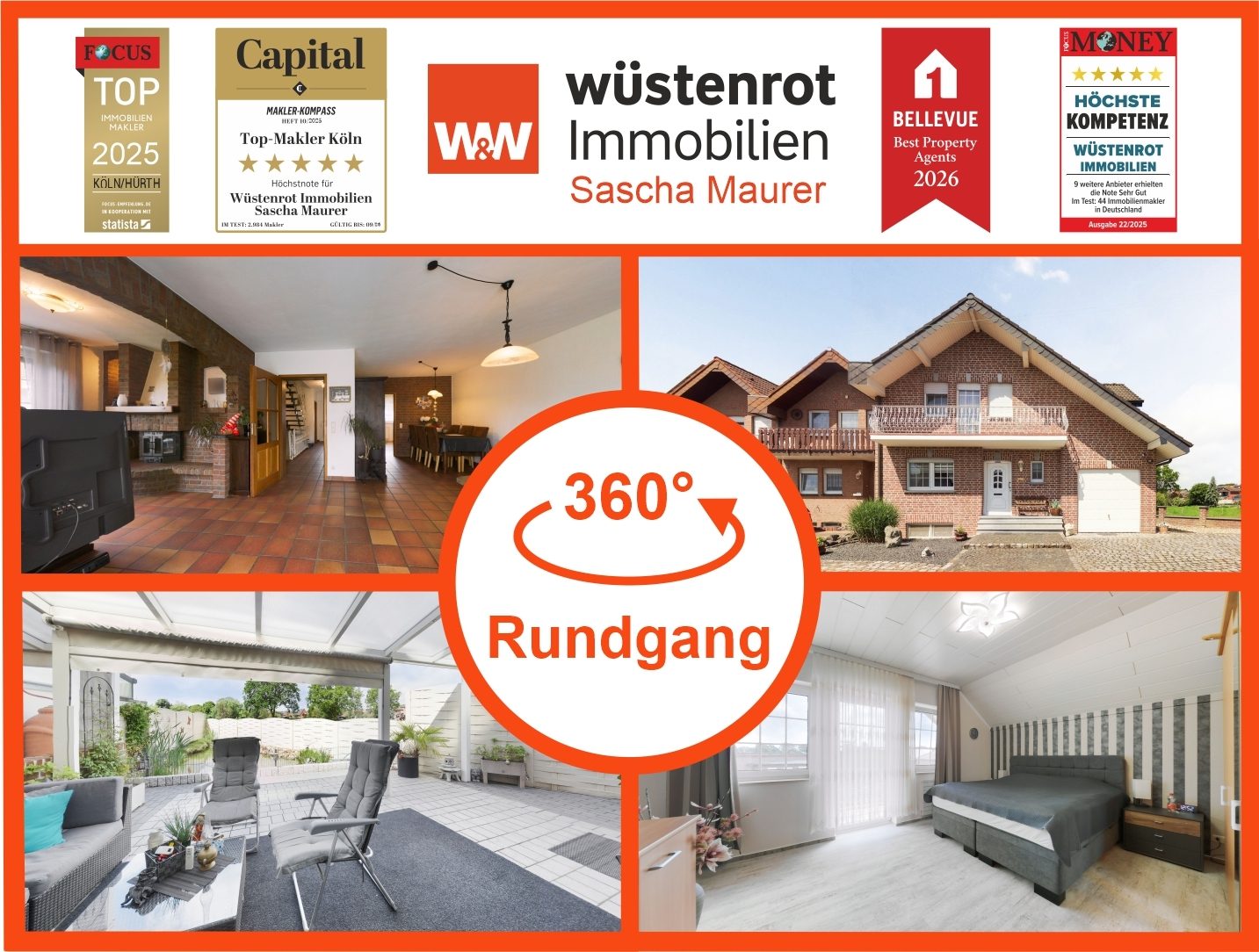 Immobilienangebot - Gangelt - Alle - 3D: Familienglück in ruhiger Lage - Sehr gepflegtes Einfamilienhaus mit Kamin, Balkon und viel Platz