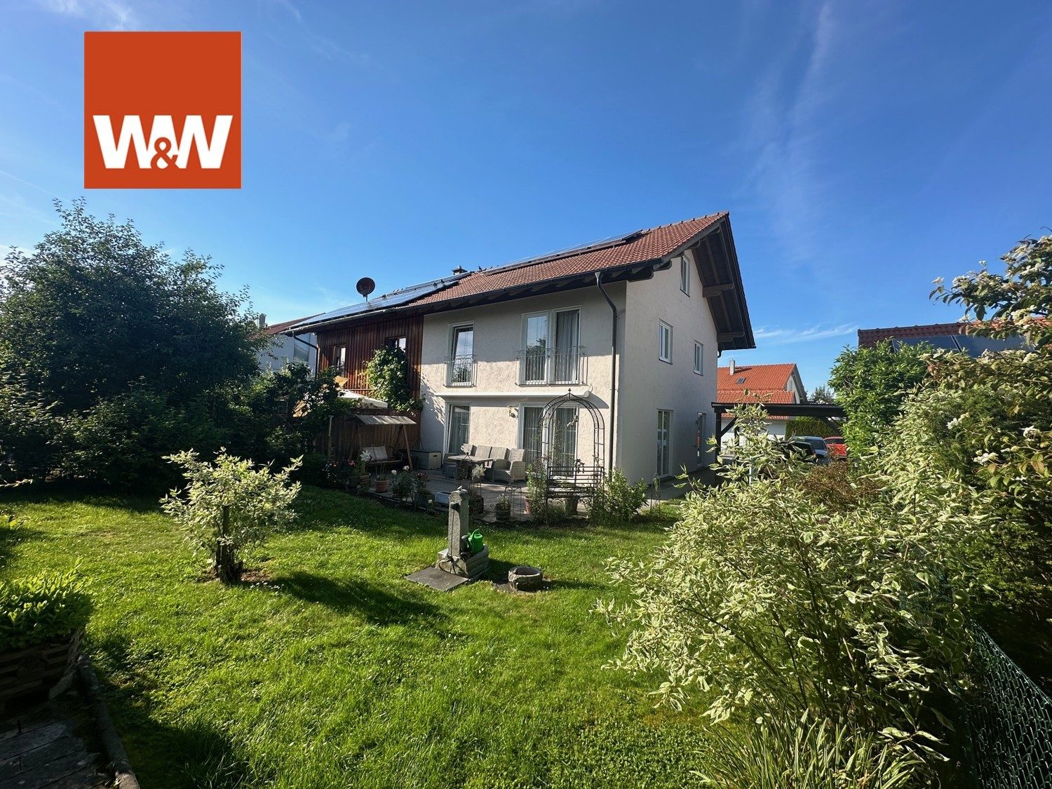Immobilienangebot - Steinhöring - Alle - Neuwertige Doppelhaushälfte - großes Grundstück - absolut ruhig und grün!