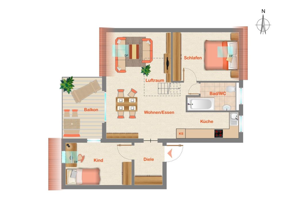 Immobilienangebot - Bietigheim-Bissingen - Alle - 4,5-Zimmer-Dachgeschoss-Maisonettewohnung mit Balkon im alten Stadtteil von Bissingen.