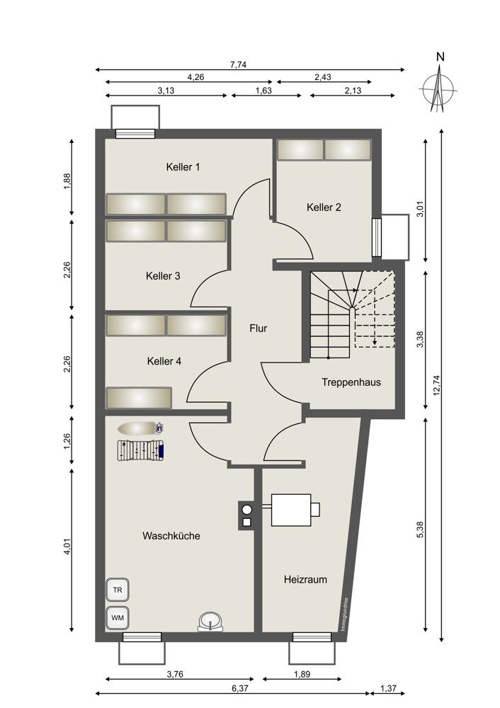 Immobilienangebot - Gaildorf - Alle - 3 Zimmer-Wohnung in der Innenstadt von Gaildorf