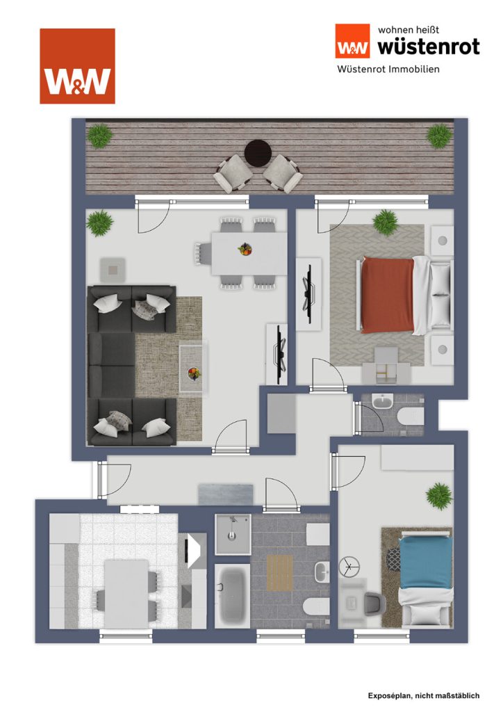 Immobilienangebot - Zwingenberg - Alle - Modernisierte 3-Zimmer-Wohnung mit Balkon