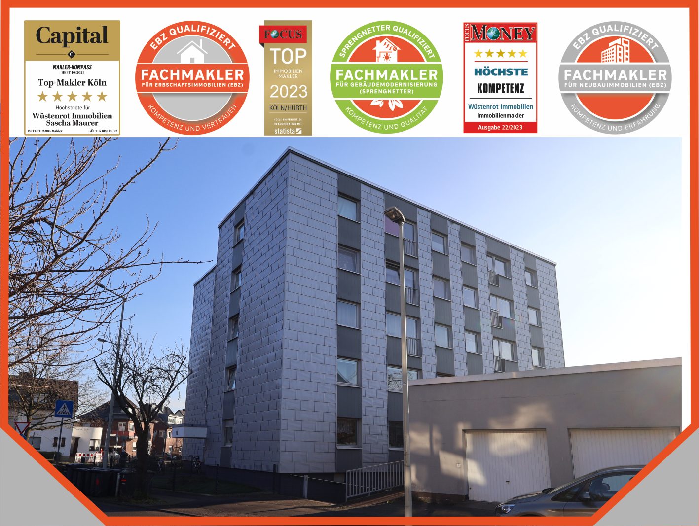 Immobilienangebot - Frechen - Alle - VERKAUFT: Modernes Wohnen in zentraler Lage – 3-Zimmer-Etagenwohnung mit Aufzug + optionalen Tiefgaragenplatz
