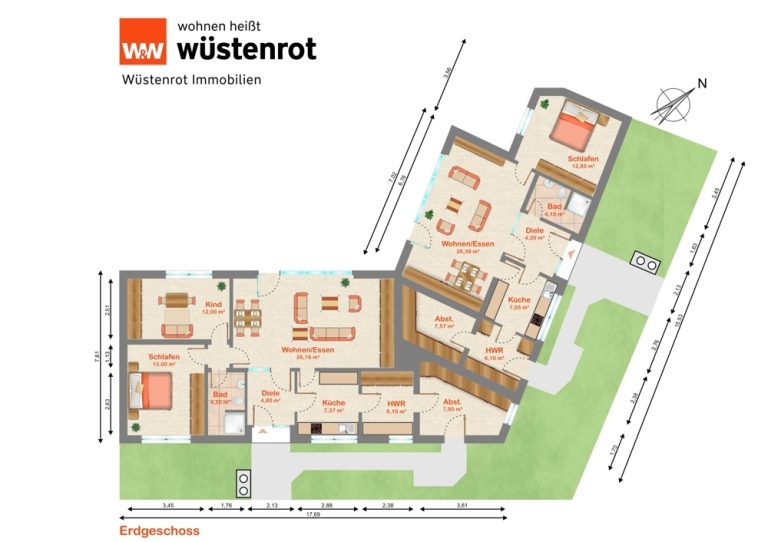 Immobilienangebot - Brunsbüttel - Alle - Gemeinsam leben, getrennt wohnen – Flexibles Wohnkonzept in Brunsbüttel!