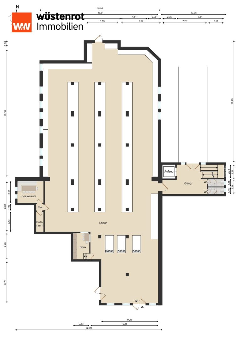 Immobilienangebot - Hersbruck - Alle - Ladenfläche mit 623 m² + 192 m² Lagerflächen
und 19 TG-Stellplätzen, in City Lage, zu verkaufen