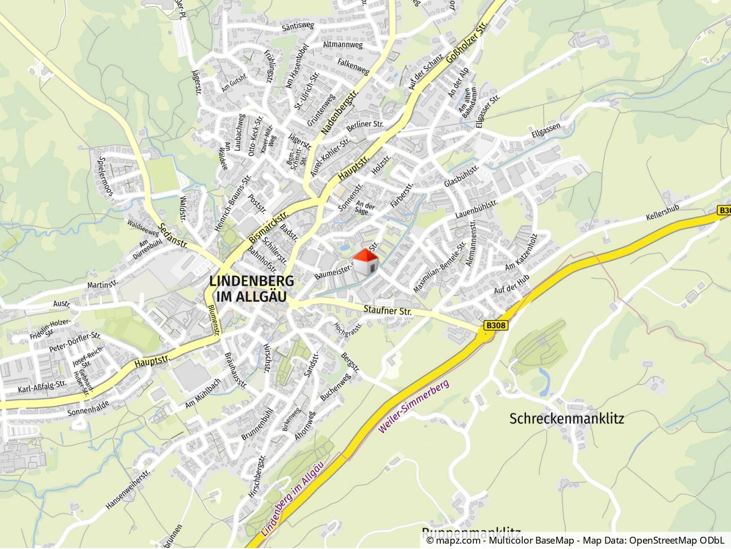 Immobilienangebot - Lindenberg im Allgäu - Alle - Zentrumsnahe 1-Zimmer-Wohnung mit Balkon und kleinem Wintergarten in Lindenberg im Allgäu!